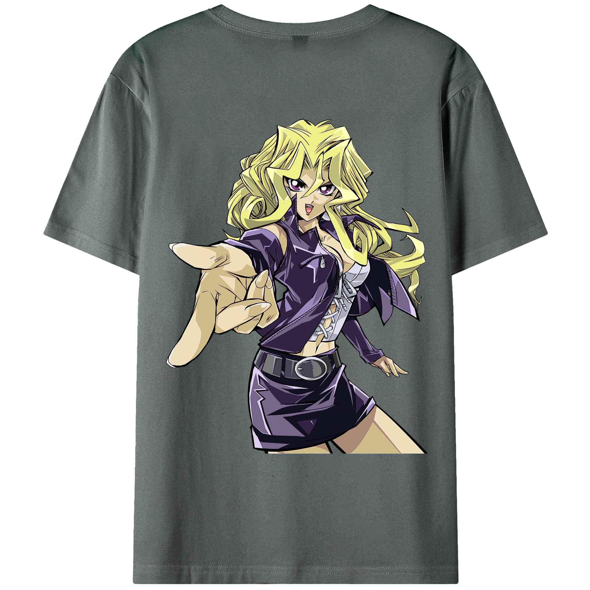 （画像用） 遊☆戯☆王 Yu-Gi-Oh! 綿100％ メンズ半袖Tシャツ（バックプリント） 通気性